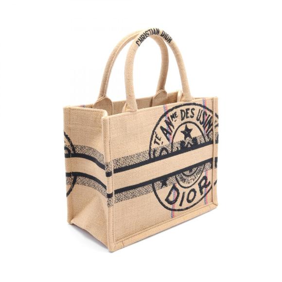 Dior Jute Multicolor Tote Book Beige Tote Small  Union Bag - Picture 1 of 4